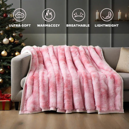 Weiche Flauschdecke mit Tie-Dye-Muster