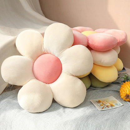 Almofada decorativa de peluche em forma de flor
