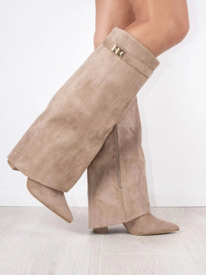 Botas de ante de lujo por encima de la rodilla para mujer: comodidad y clase
