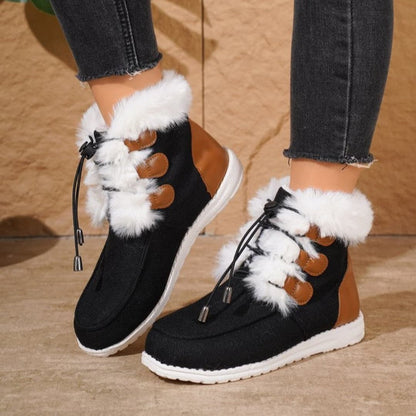 Damen Warme Schnürstiefel mit weichem Futter