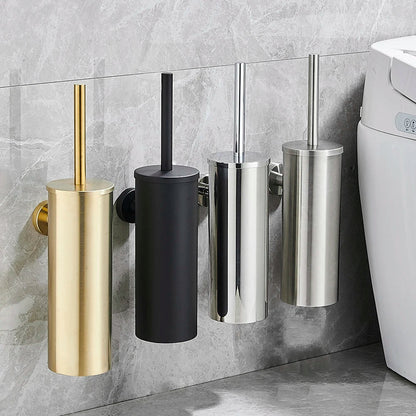 Escobilla de baño de pared con soporte de acero inoxidable