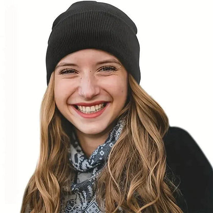 Wintermütze mit Umschlag und glattem Innenfutter für kalte Tage