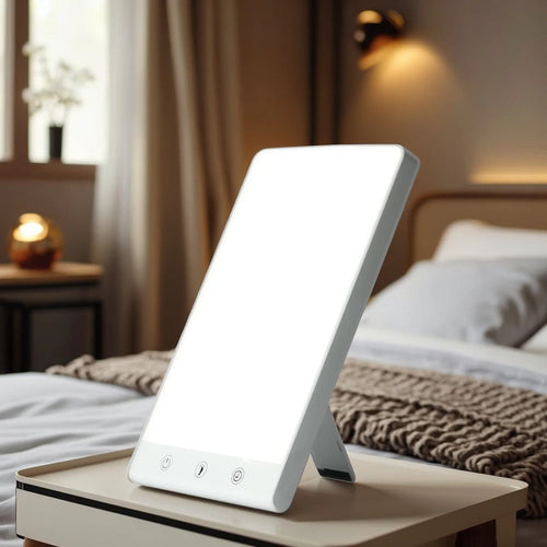 Lámpara de luz diurna de 10.000 lux, con brillo regulable y soporte de mesa