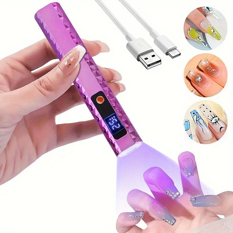 Lámpara de uñas UV portátil con pantalla LCD