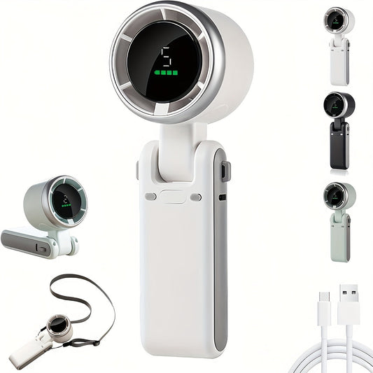 Kompaktni turbo ručni ventilator – 3-u-1 USB punjivi s 5 brzina