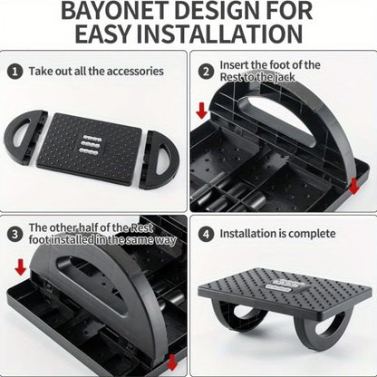 Ergonomische Fußstütze mit Massagerollen