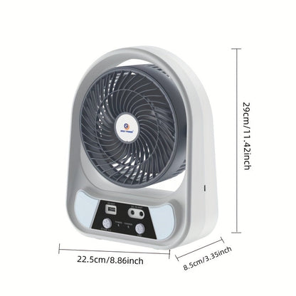 Prijenosni solarni ventilator i noćno svjetlo – Višenamjenski i punjivi
