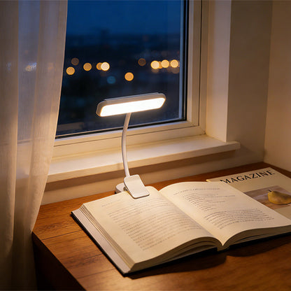 Wiederaufladbare LED Leselampe mit Clip