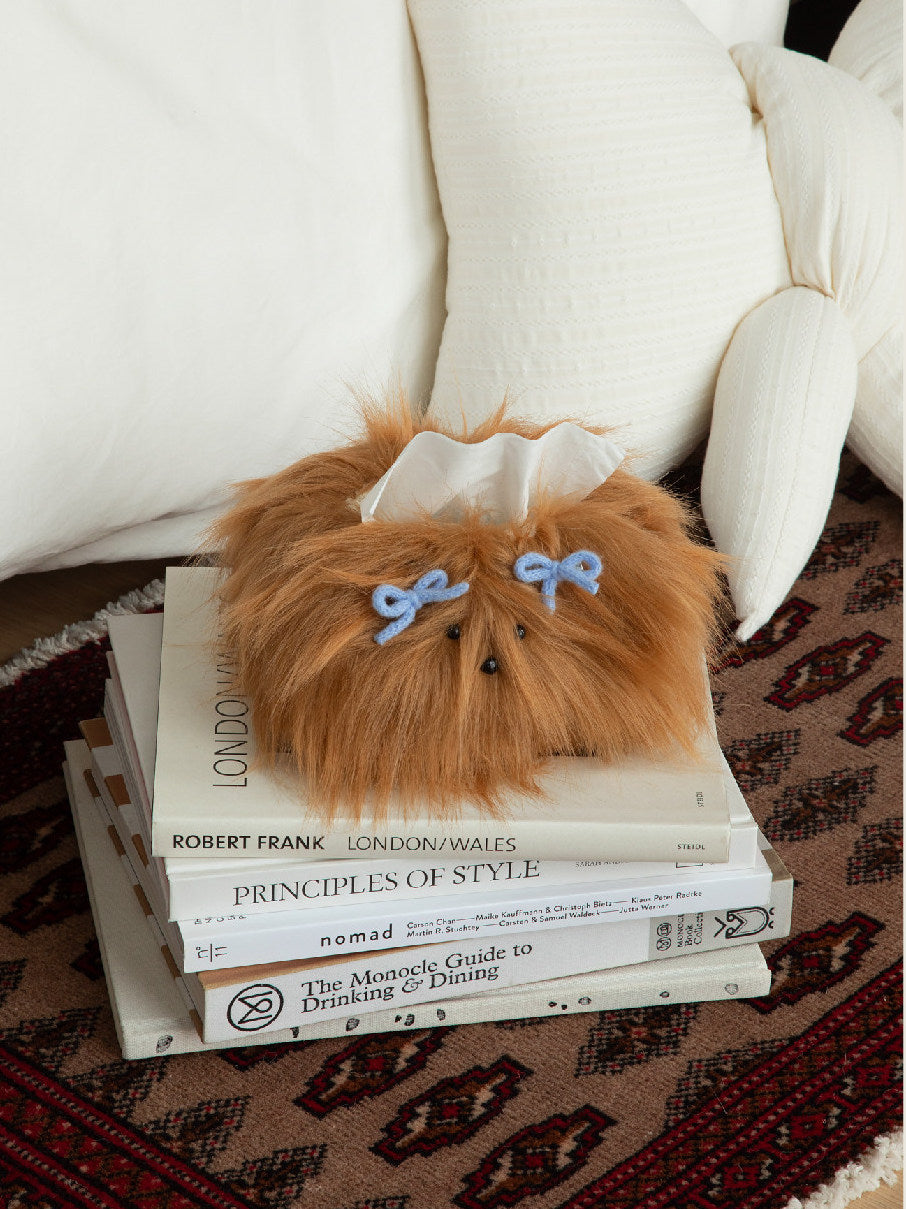 Flauschige Hunde-Taschentuchbox