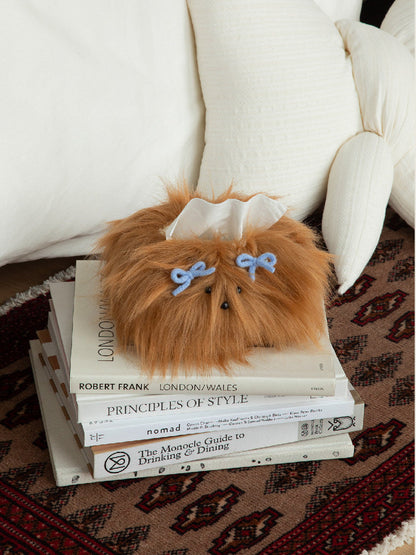 Flauschige Hunde-Taschentuchbox
