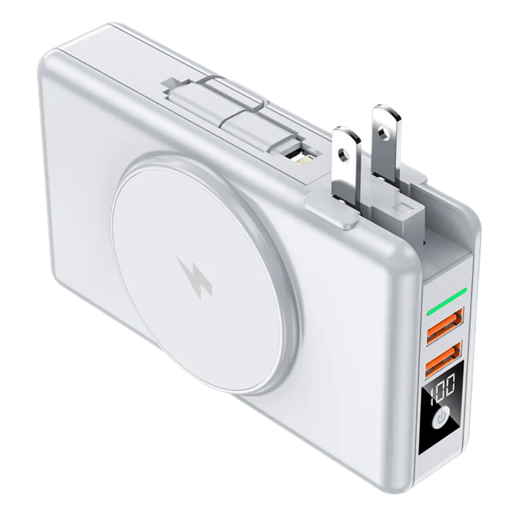 EnergieMate 5-in-1 Powerbank – Schlanker Reisebegleiter mit 15.000mAh