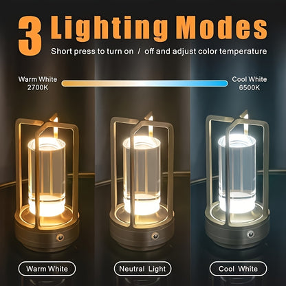 Kabellose LED-Tischlampe mit Touch-Dimmung
