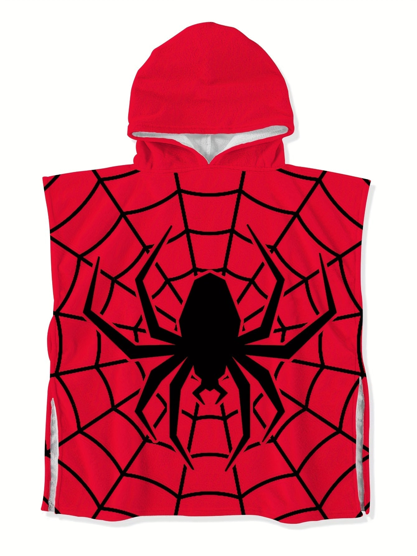 Toalha de banho com capuz em forma de teia de aranha – Capa multiusos e resistente às chamas