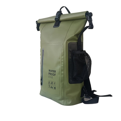 Vodootporni 25L rolltop ruksak s više pretinaca, čvrstim kopčama i mrežastim bočnim džepom