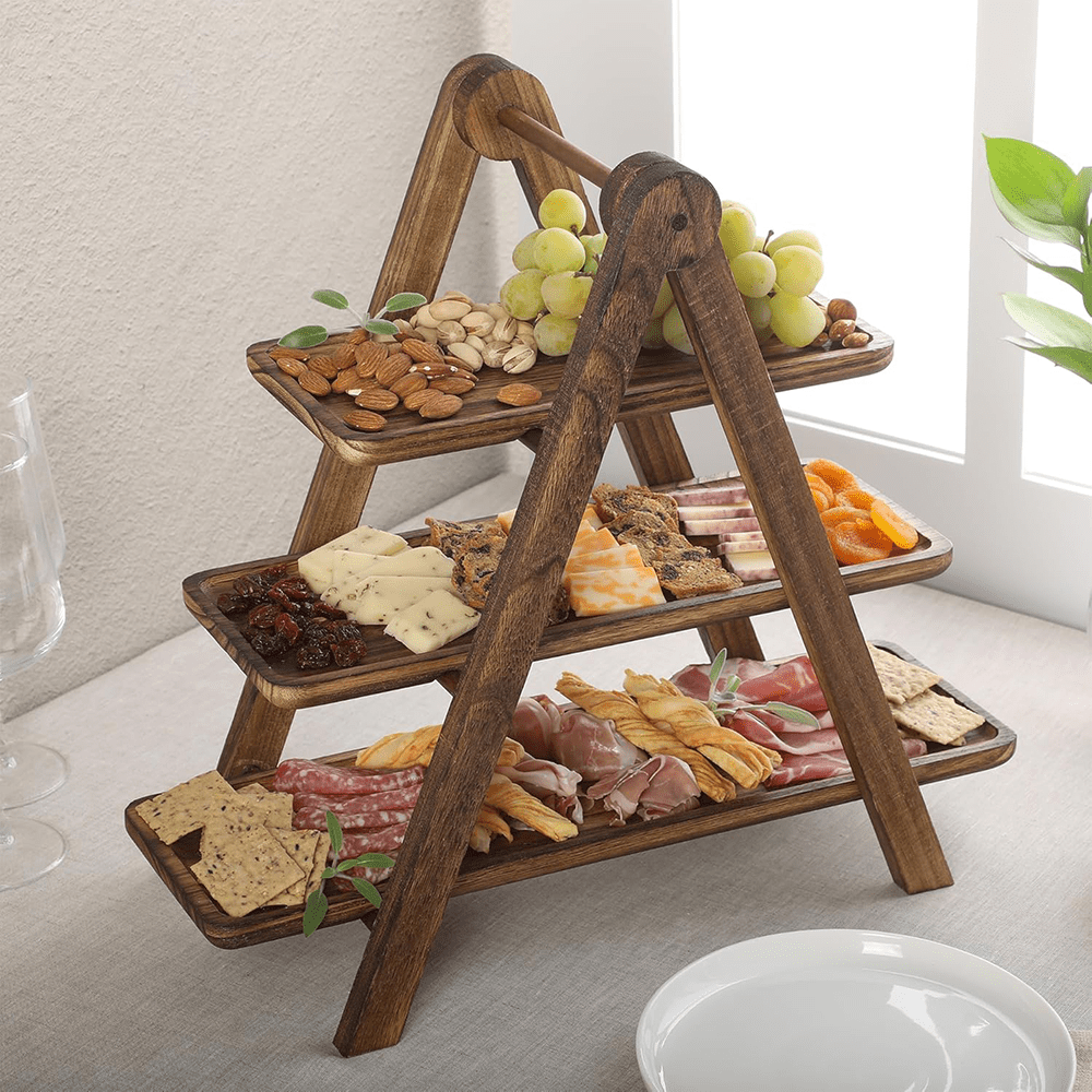 3-stöckige Servieretagere für Snacks und Desserts