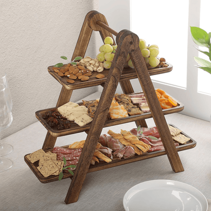 3-stöckige Servieretagere für Snacks und Desserts