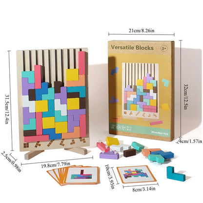 Dječja drvena Tetris slagalica – Poučno i kreativno