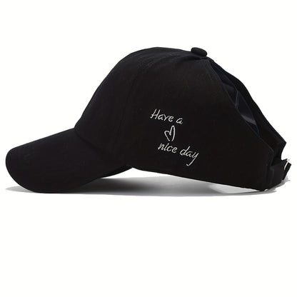 Gorra de béisbol para mujer con abertura para cola de caballo: ligera y ventilada.
