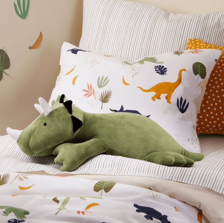 DinoKuschel para crianças - Dinossauro de peluche com peso para conforto e aconchego.