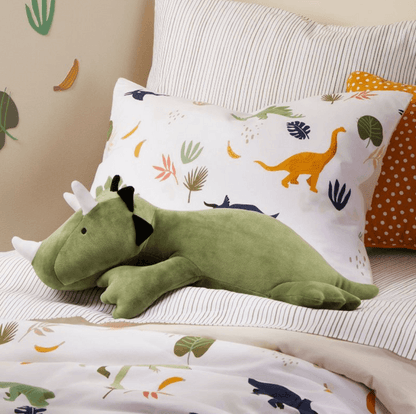 DinoKuschel para crianças - Dinossauro de peluche com peso para conforto e aconchego.