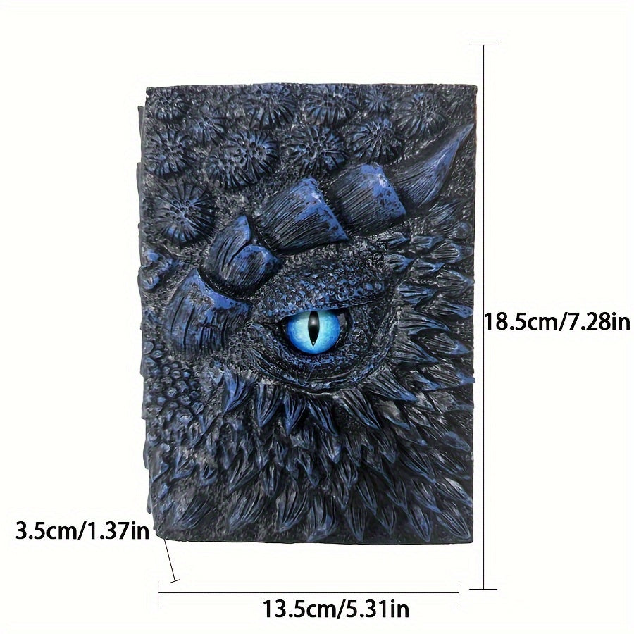 Cuaderno de fantasía con ojo de dragón: robusto y elegante