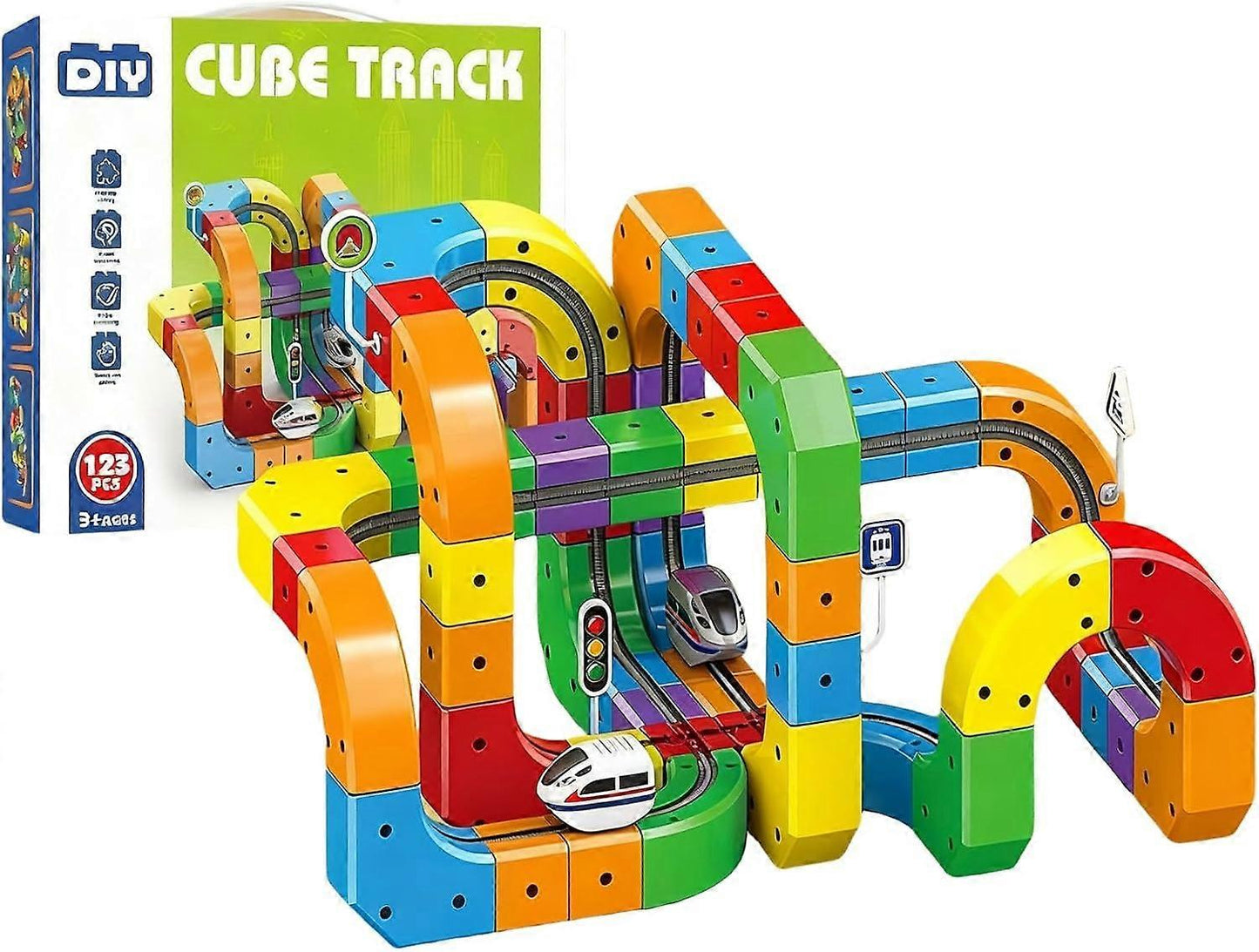 Pista de carreras de dados DIY con tren