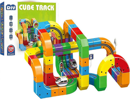 Pista de carreras de dados DIY con tren