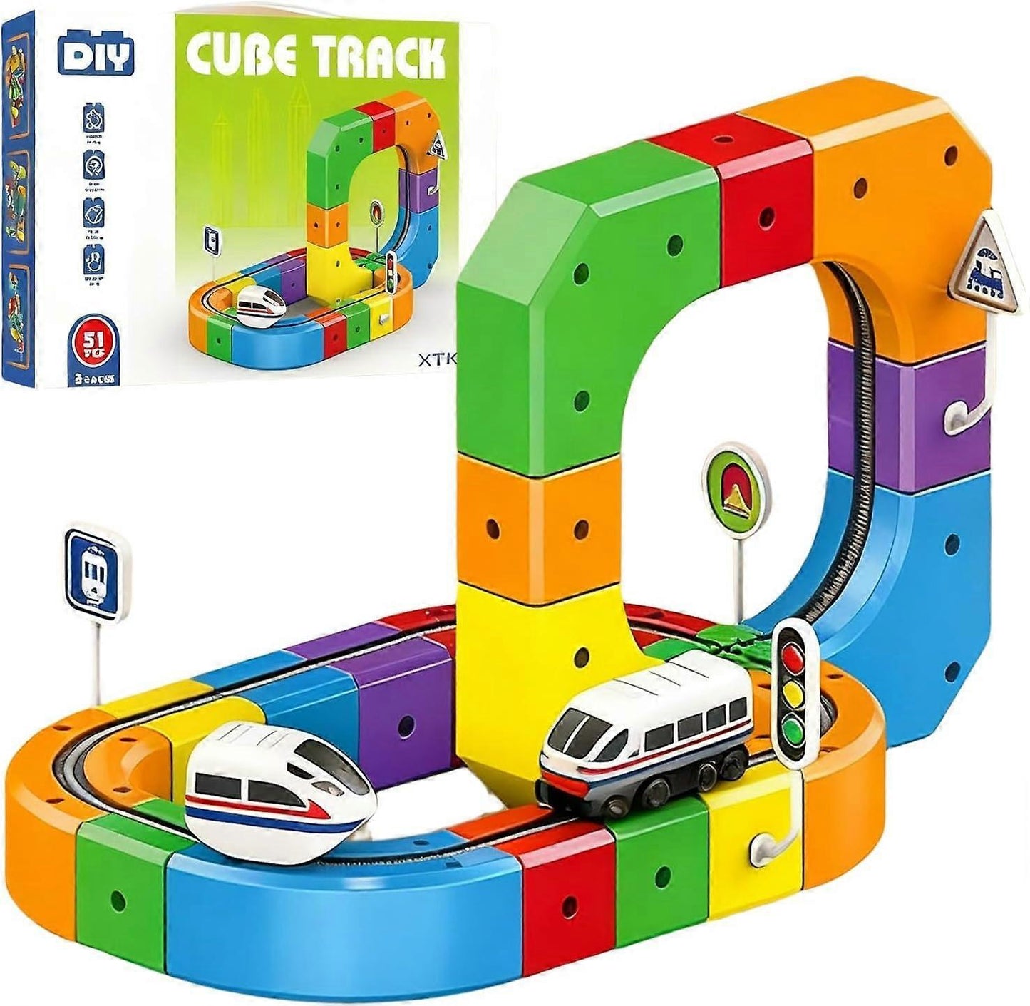 Pista de carreras de dados DIY con tren