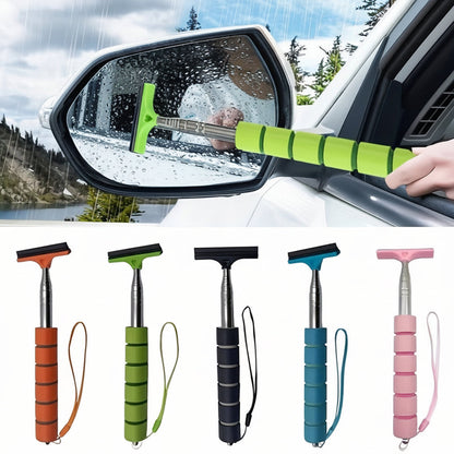 Limpador retrátil de espelhos laterais para automóvel