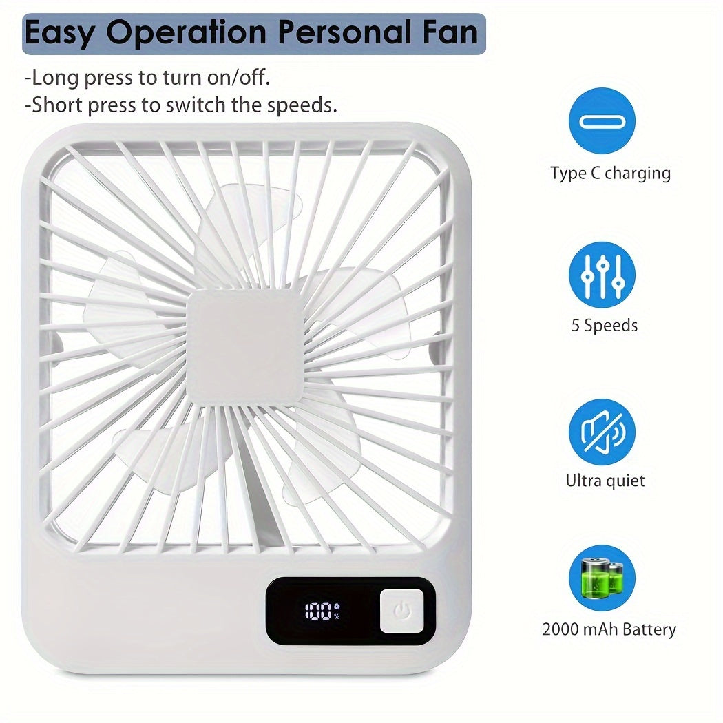 Eritex prijenosni stolni ventilator – Sklopiv s 5 brzina