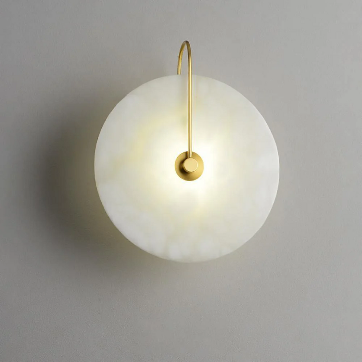 Aplique de pared LED minimalista de alabastro