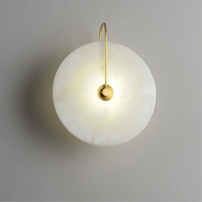 Aplique de pared LED minimalista de alabastro