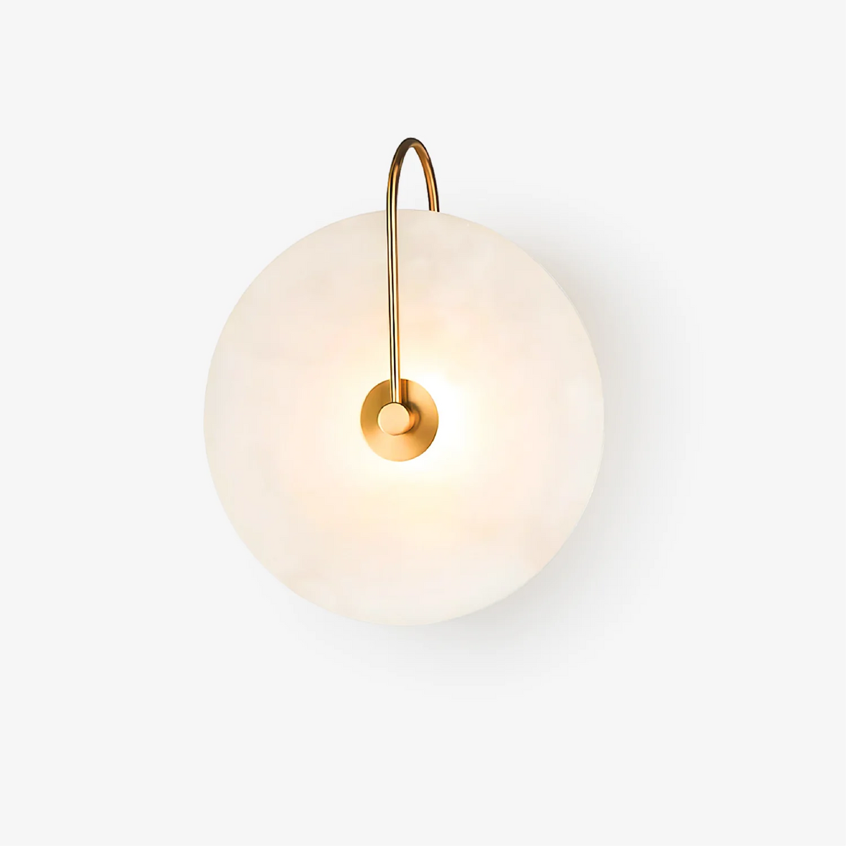 Aplique de pared LED minimalista de alabastro