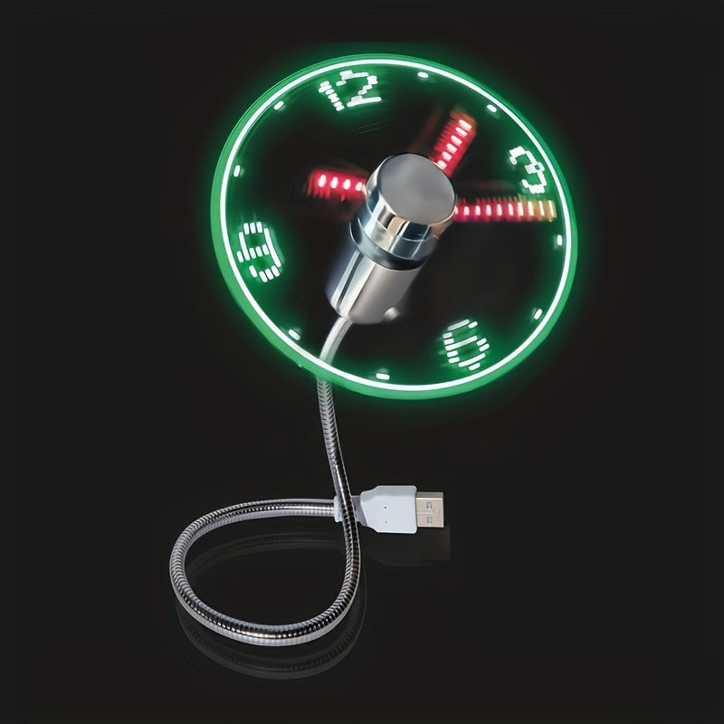 Prijenosni USB LED ventilator za sat s prikazom vremena