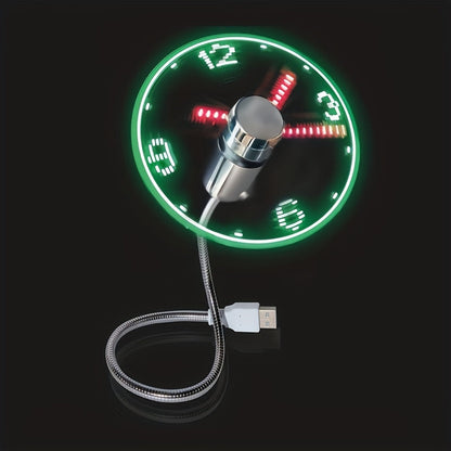 Prijenosni USB LED ventilator za sat s prikazom vremena