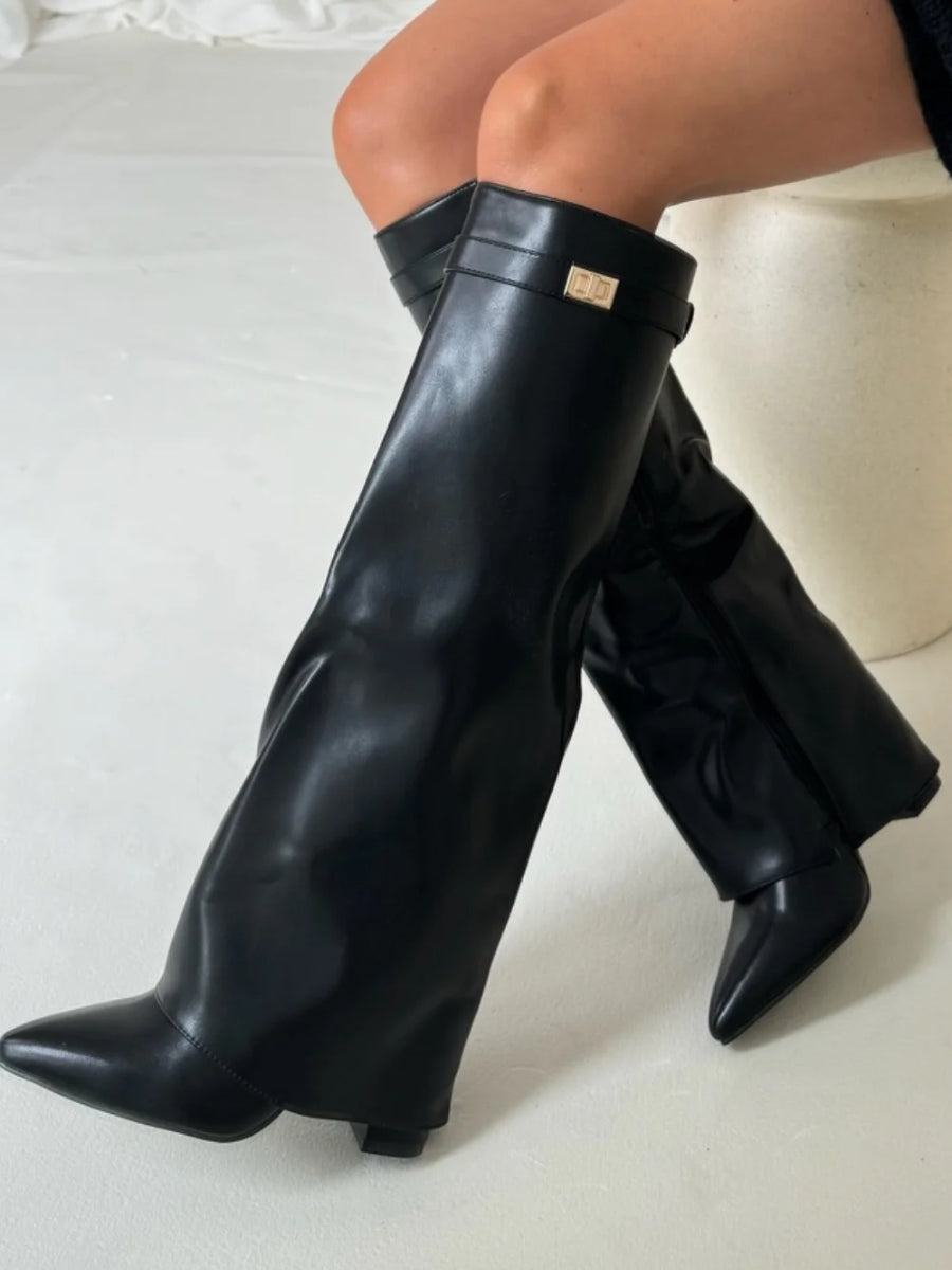 Botas de ante de lujo por encima de la rodilla para mujer: comodidad y clase