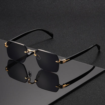 Randlose Quadratische Brille für Herren – Eleganz und Komfort in Einem