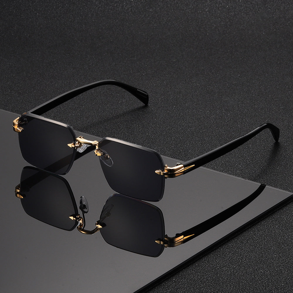 Randlose Quadratische Brille für Herren – Eleganz und Komfort in Einem