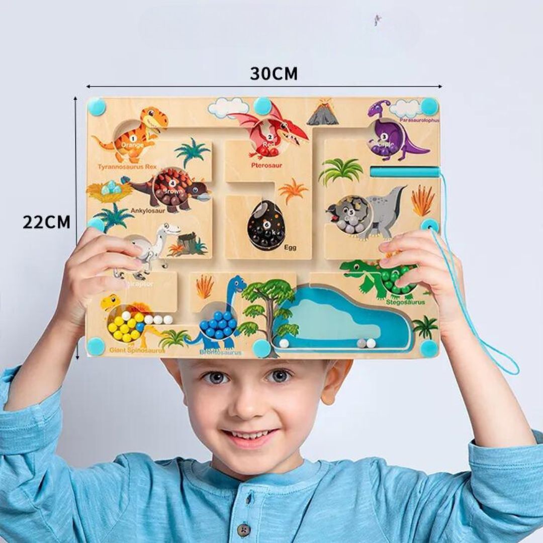 Pedagoški magnetski dinosaurus labirint – Učenje boja i brojanja
