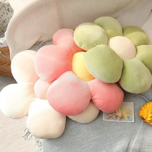 Almofada decorativa de peluche em forma de flor
