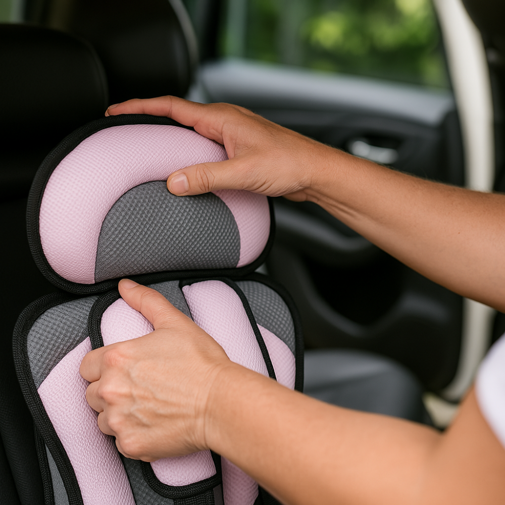 Silla de coche infantil con arnés de seguridad de 5 puntos