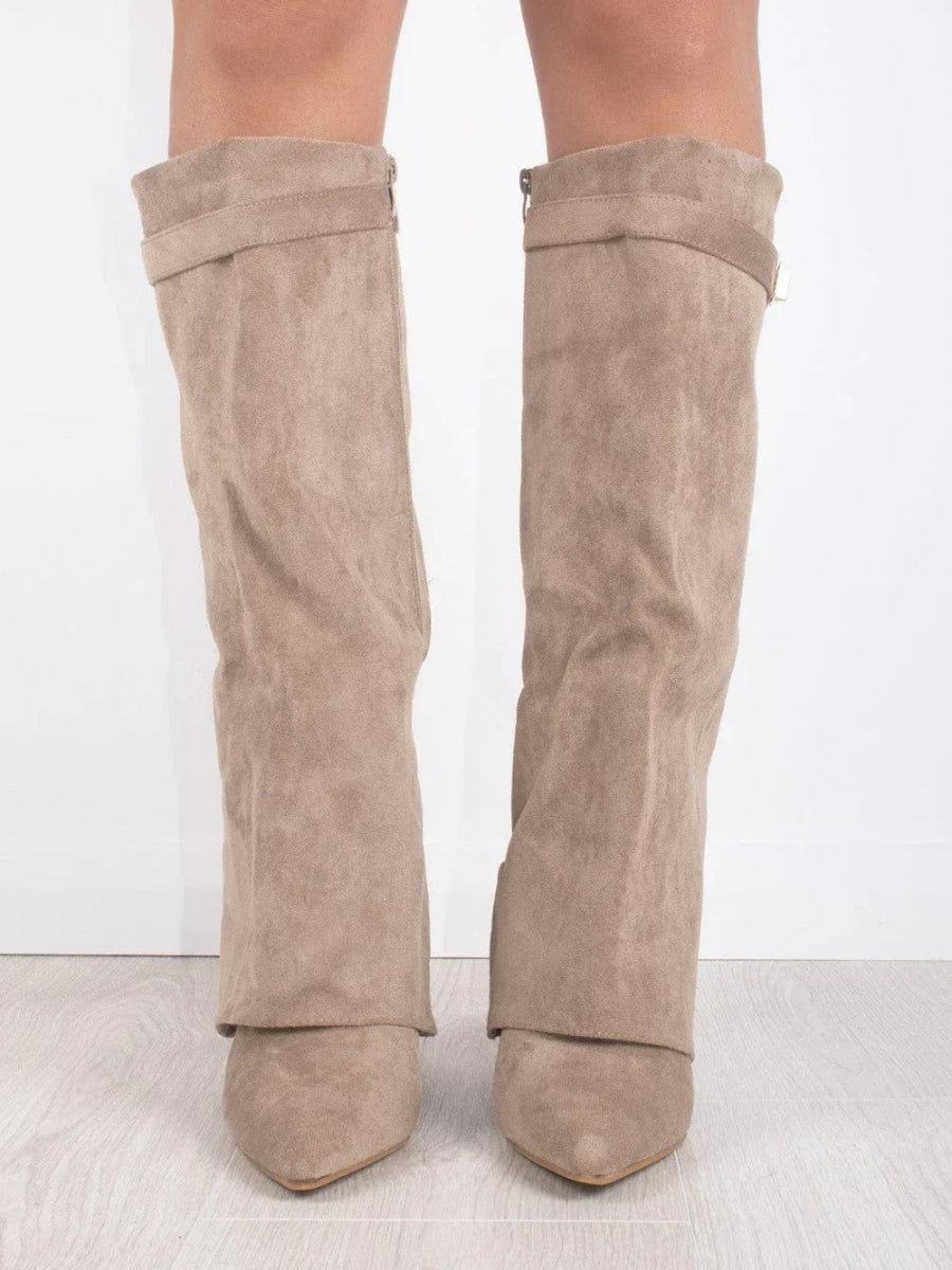 Botas de ante de lujo por encima de la rodilla para mujer: comodidad y clase