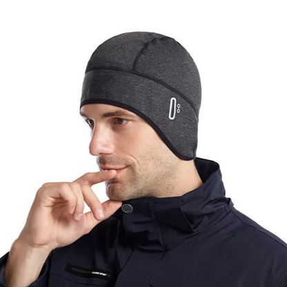 Gorro deportivo de invierno con protección para las orejas y abertura para gafas