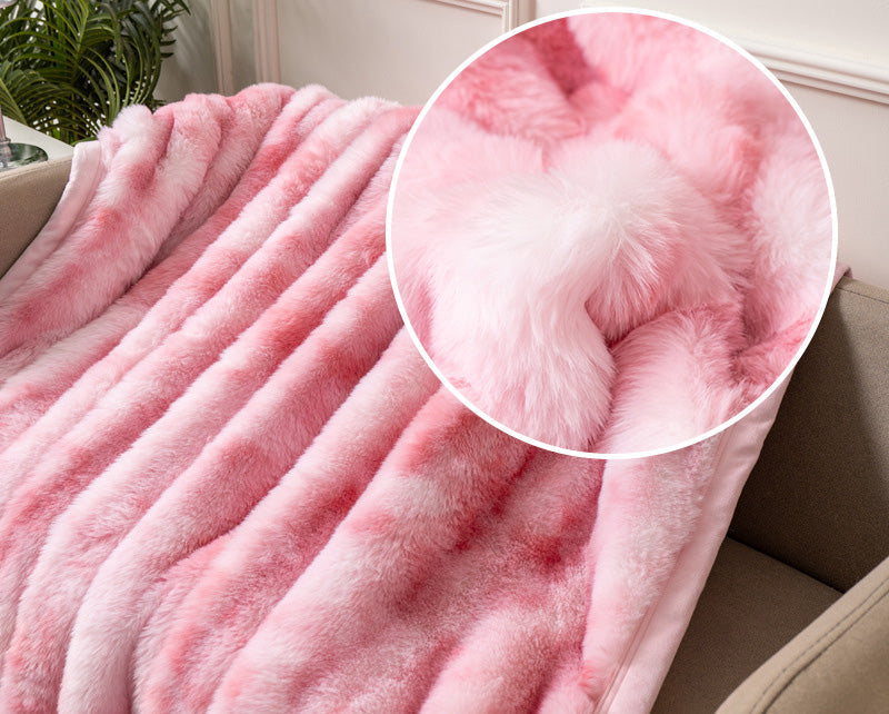 Weiche Flauschdecke mit Tie-Dye-Muster