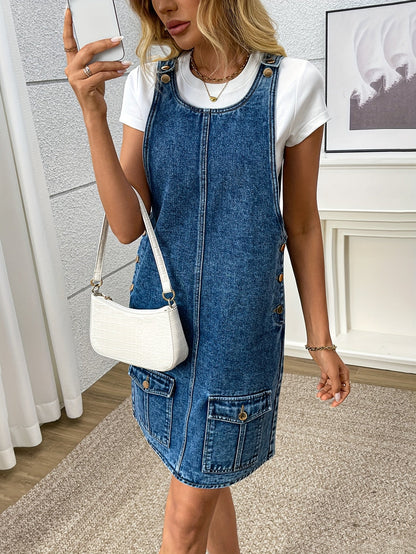 Vestido Morin Denim con peto: informal y elegante