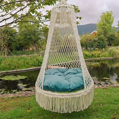 BohoSwing Ručno tkan viseći stolac – Opušteni boemski ugođaj