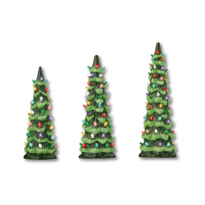 Árvore de Natal LED decorativa de mesa com temporizador