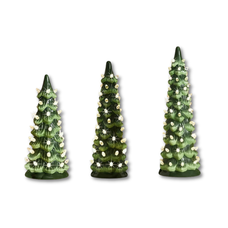 Árvore de Natal LED decorativa de mesa com temporizador