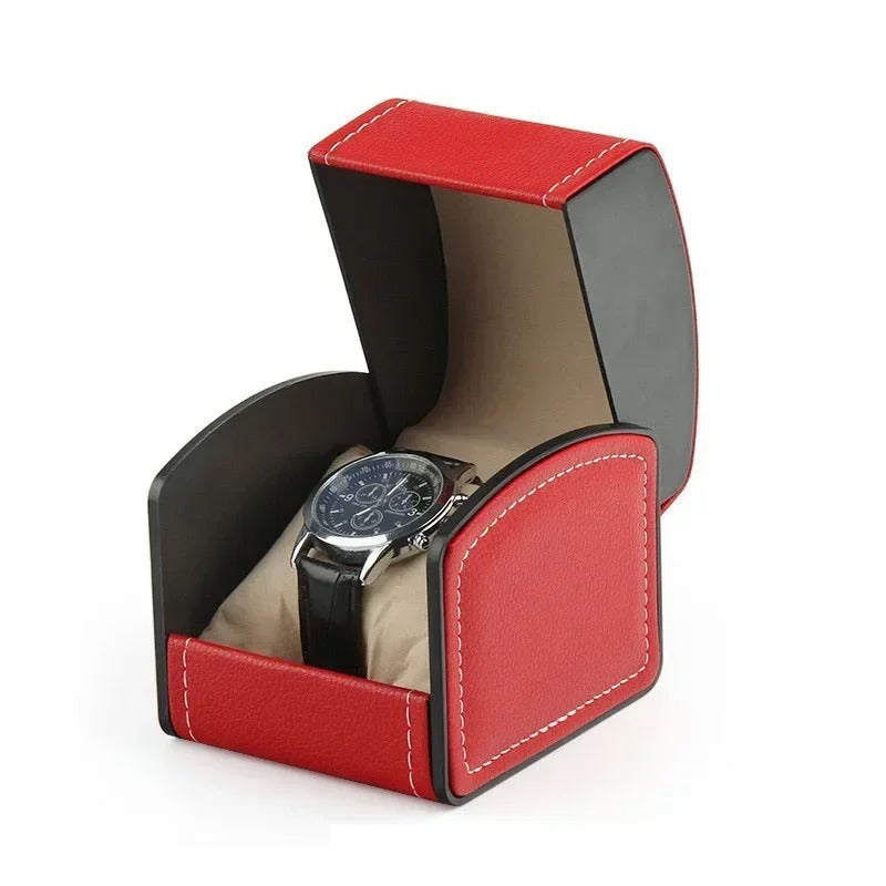 Elegante caja para relojes con almohadillas protectoras