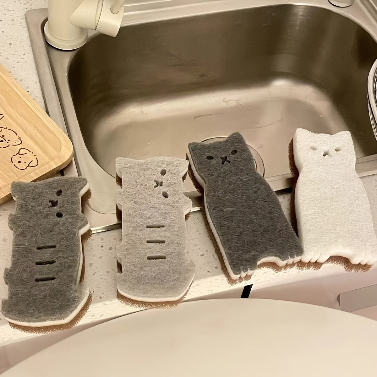 Conjunto de esponjas Purrfect Clean para gatos – Sustentável, fofa e super funcional